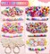 Bead Bracelet Making Kit, Friendship Bracelets Making Beads Kit, Pony Beads Charms Beads Clay Flower Letter Beads for Jewelry Making Kit, DIY Arts and Crafts Gifts for Girls Age 6 7 8 9 10-12